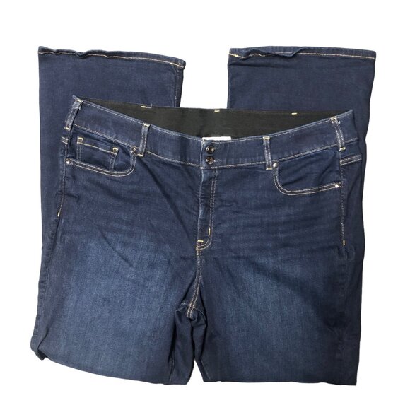 Lane Bryant Jeans Womens Size 26L Blue Dark Wash Stretch Denim Elastic Waist - Picture 4 of 7